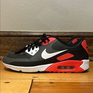 Nike Black and Red Air Max Shoes